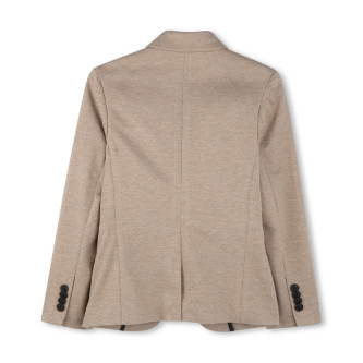 BOSS Blazer in tessuto elasticizzato beige