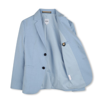 BOSS Blazer en tissu stretch bleu