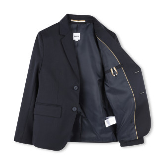 BOSS Navy stretch wool blazer