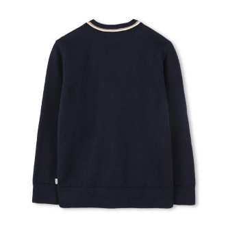 BOSS Cardigan in maglia blu navy