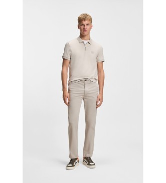 BOSS Pantalon beige � coupe r�guli�re
