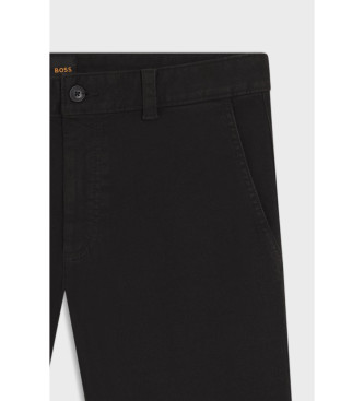 BOSS Hlače Chino Slim črne