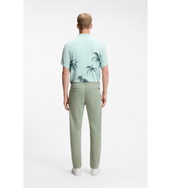 BOSS Pantaloni Chino Tapered verdi