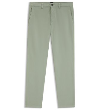 BOSS Pantaloni Chino Tapered verdi