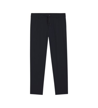 BOSS Tapered chino-bukser i marinebl�