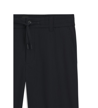 BOSS Tapered chino-bukser i marinebl�