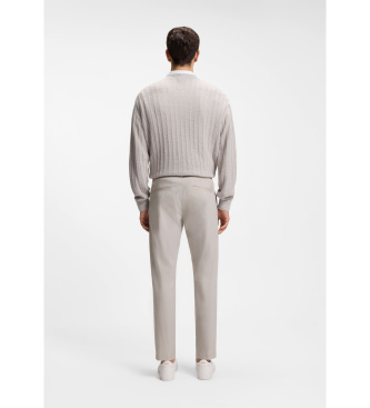 BOSS Pantaloni Chino Tapered DS-9 grigio chiaro, beige