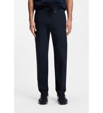 BOSS Pantaloni chino blu navy a gamba dritta