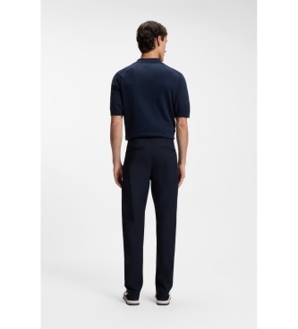 BOSS Pantaloni chino blu navy a gamba dritta
