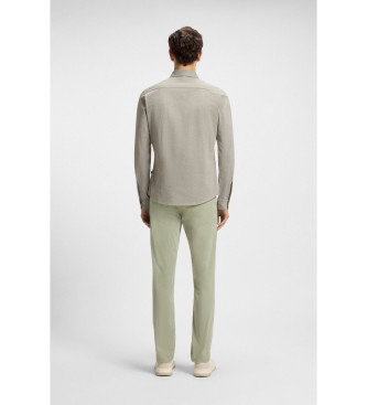 BOSS Hlače Chino Slim zelena