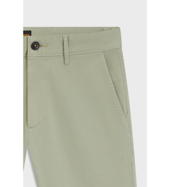 BOSS Hlače Chino Slim zelena
