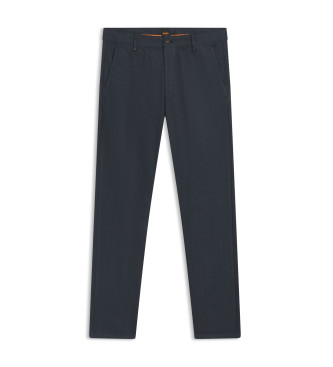 BOSS Navy Slim Chino Trousers