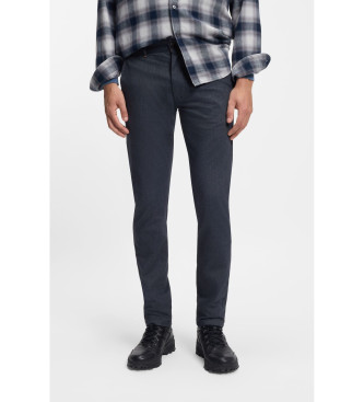 BOSS Pantaloni chino blu slim