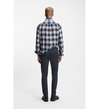BOSS Pantaloni chino blu slim