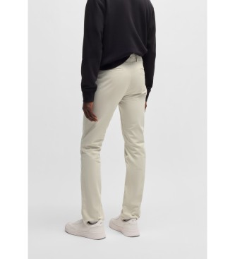 BOSS Pantaloni chino beige slim