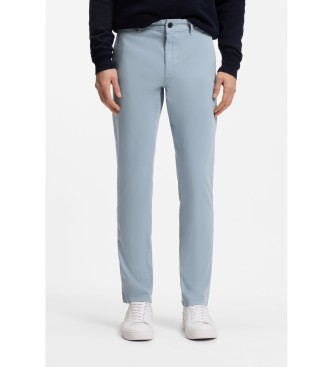 BOSS Calças Chino Slim Fit Satin Stretch Cotton Chino azul