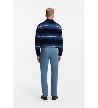 BOSS Chinos slim fit bl� chinos i bomullssatin med stretch