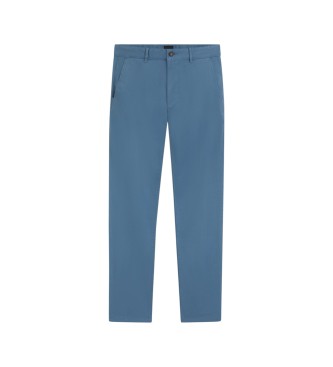 BOSS Chinos slim fit bl� chinos i bomullssatin med stretch