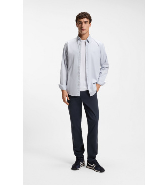 BOSS Navy slim fit chino trousers