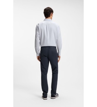 BOSS Navy slim fit chino trousers