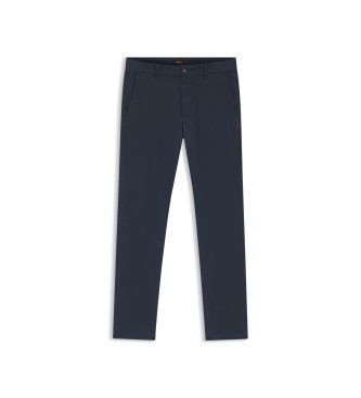 BOSS Navy slim fit chino trousers