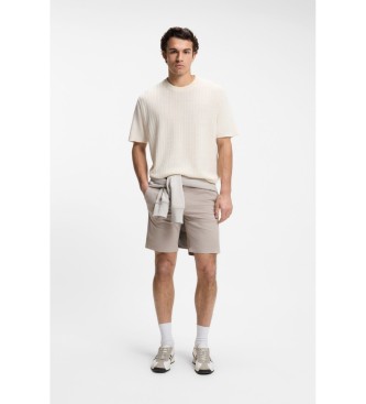 BOSS Beige Slim Fit Chino Shorts