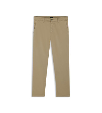 BOSS Beige taps toelopende chino broek