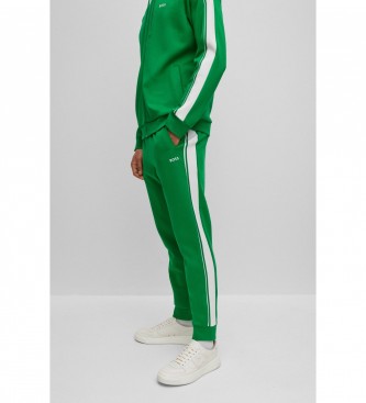 BOSS Tracksuit Regular Fit with logo and green piping
