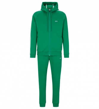 BOSS Tracksuit Regular Fit with logo and green piping
