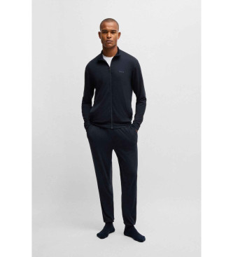 BOSS Relaxed fit tracksuit in stretch fabric with navy logo details