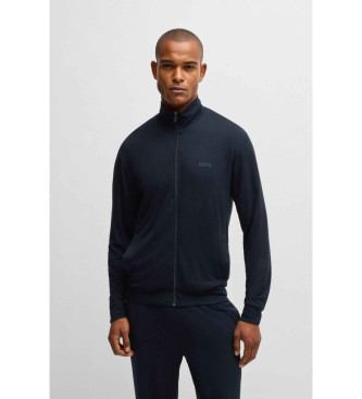 BOSS Relaxed fit tracksuit in stretch fabric with navy logo details