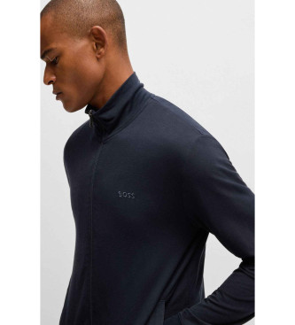 BOSS Relaxed fit tracksuit in stretch fabric with navy logo details