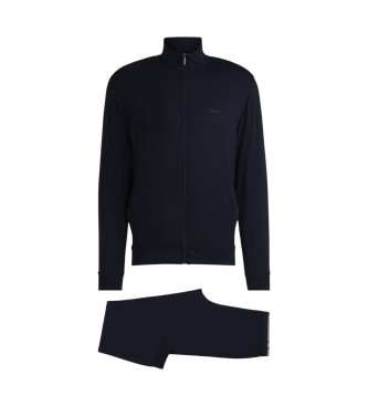 BOSS Relaxed fit tracksuit in stretch fabric with navy logo details