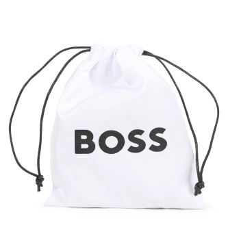 BOSS Cintura in pelle con logo nero