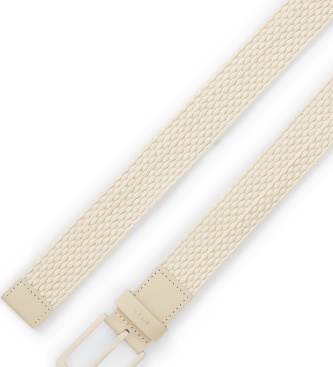 BOSS Ceinture tressée avec boucle couleur beige