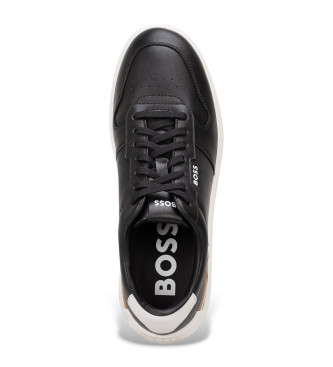 BOSS Sapatilhas de couro Clint preto