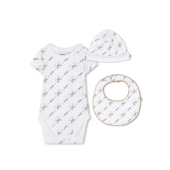 BOSS Ensemble compos d'un body, d'une casquette blanche et d'un chapeau blanc