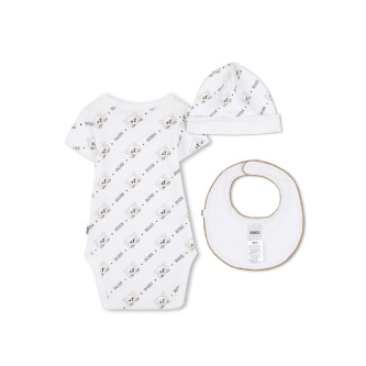 BOSS Ensemble compos d'un body, d'une casquette blanche et d'un chapeau blanc