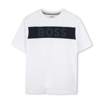 BOSS St med T-shirt og shorts, hvid, navy