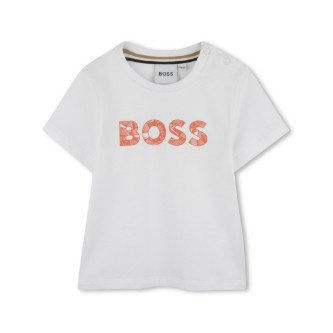 BOSS Conjunto de camiseta y shorts blanco, marrn