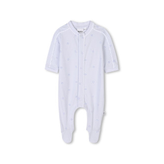 BOSS Pyjama and bib set in light blue piqu