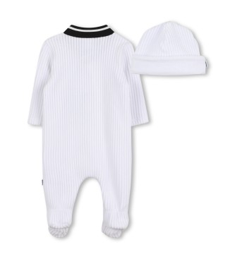 BOSS Pyjama van wit ribfluweel