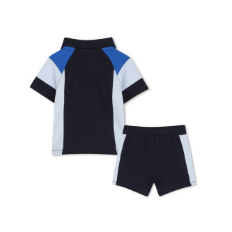 BOSS Navy polo shirt and shorts set