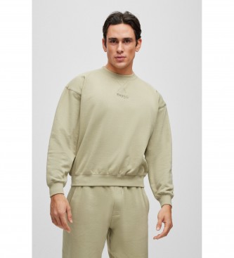 BOSS Pijama com logtipos bordados castanho 