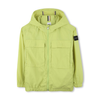 BOSS Windbreaker Jacke mit Kapuze grn