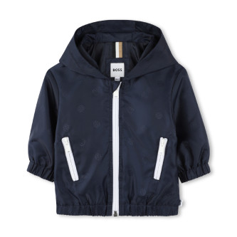 BOSS Windbreaker Hooded Jacket navy