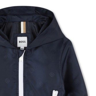 BOSS Windbreaker Hooded Jacket navy