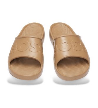 BOSS Darian beige flip flops