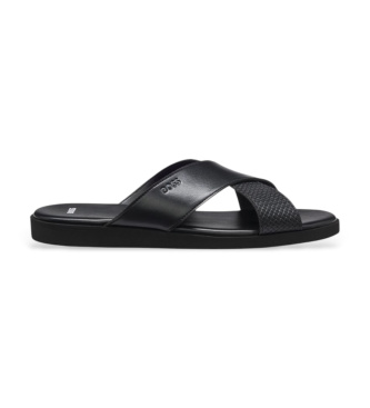 BOSS Flip flops med enf�rgade remmar svart