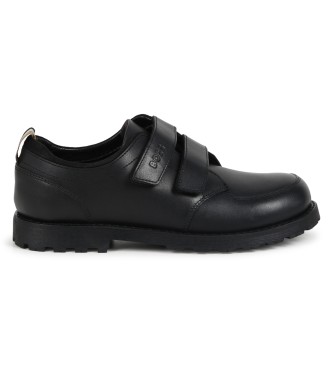 BOSS Schwarze Derby-Lederschuhe